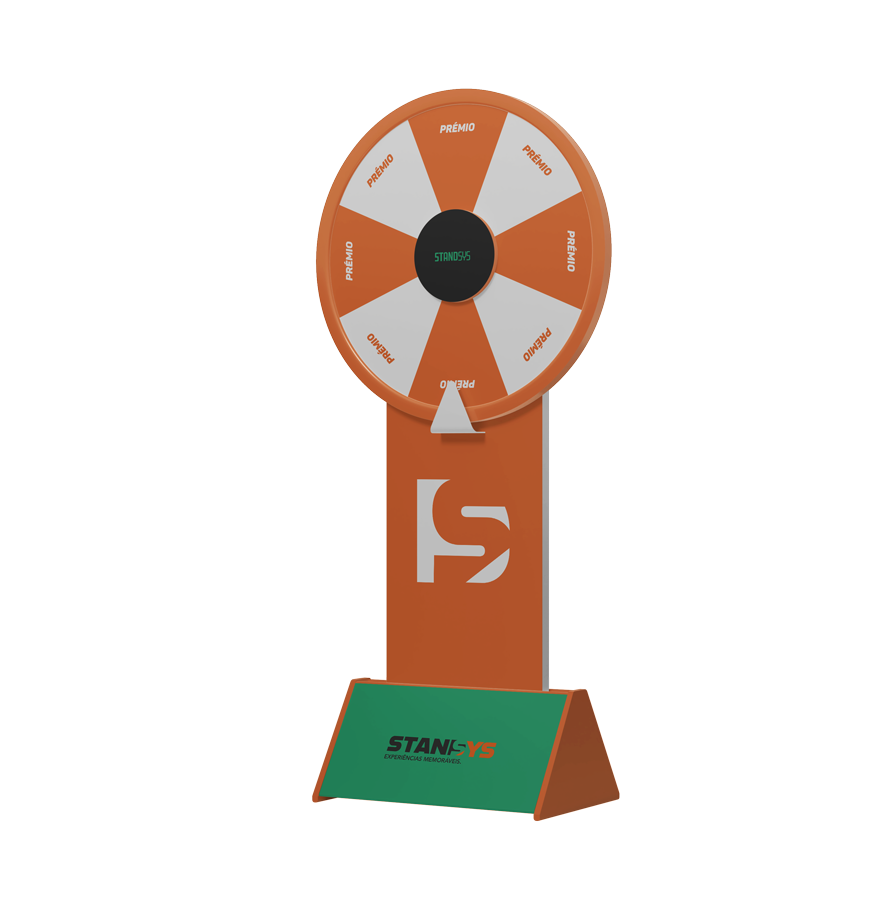 Standsys roda da sorte personalizada seu logo
