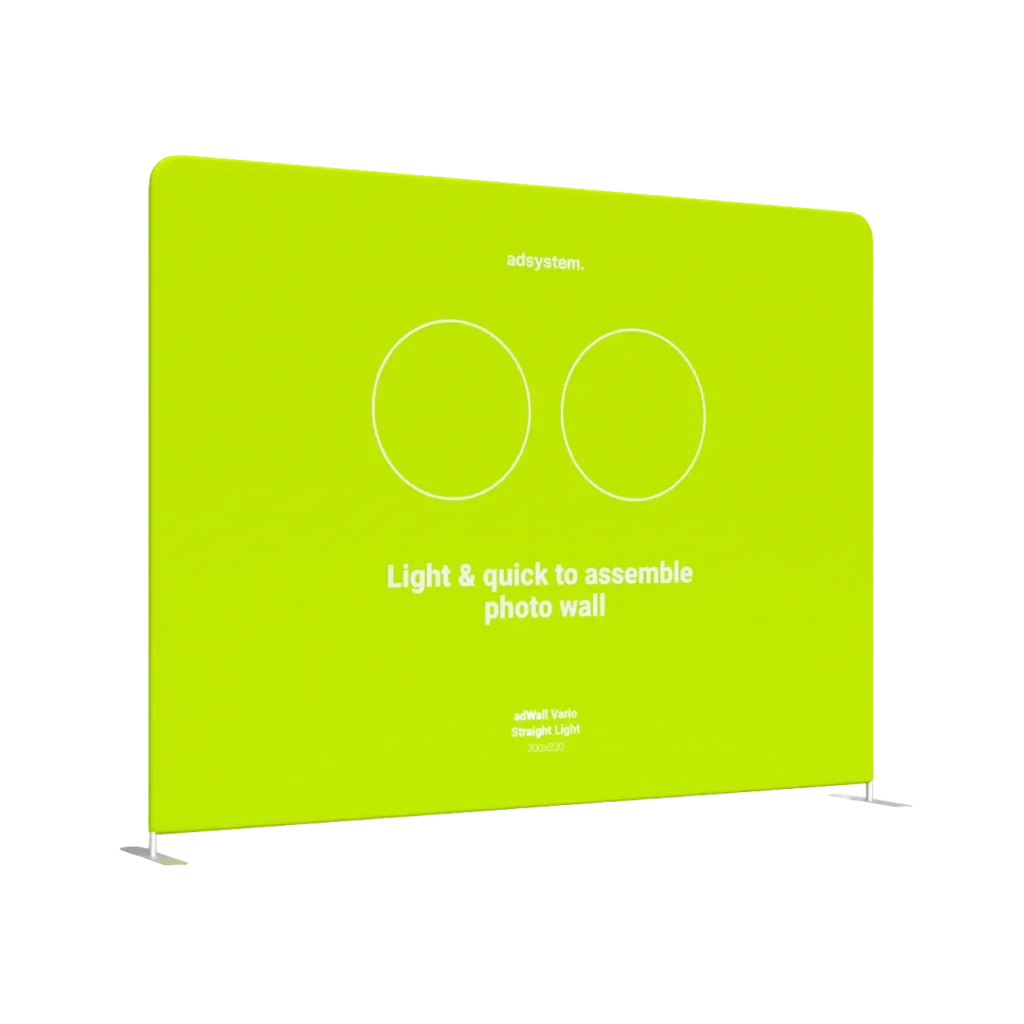 adWall Vario Staright 300 - standys aluguer - painel - feiras e eventos- publicidade com praticidade - color print